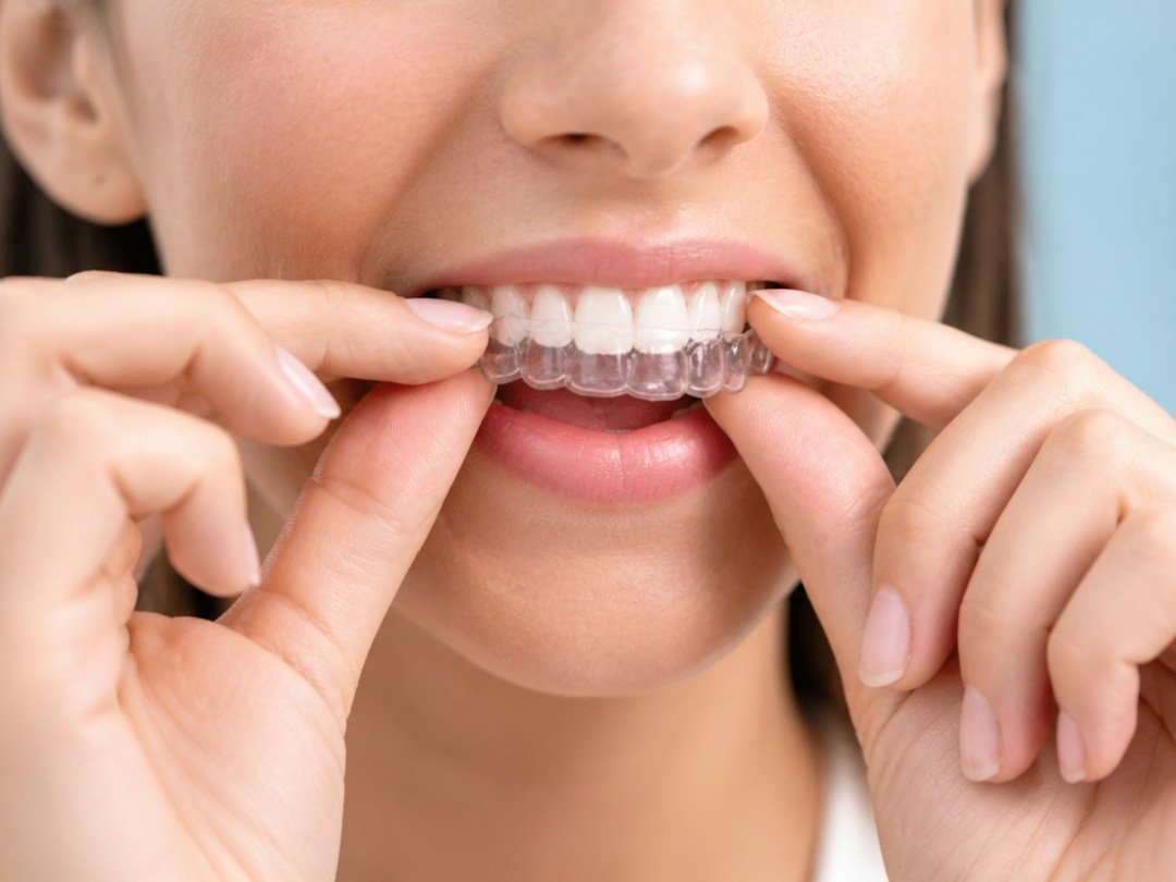 Clear dental aligner treatment for teeth straightening