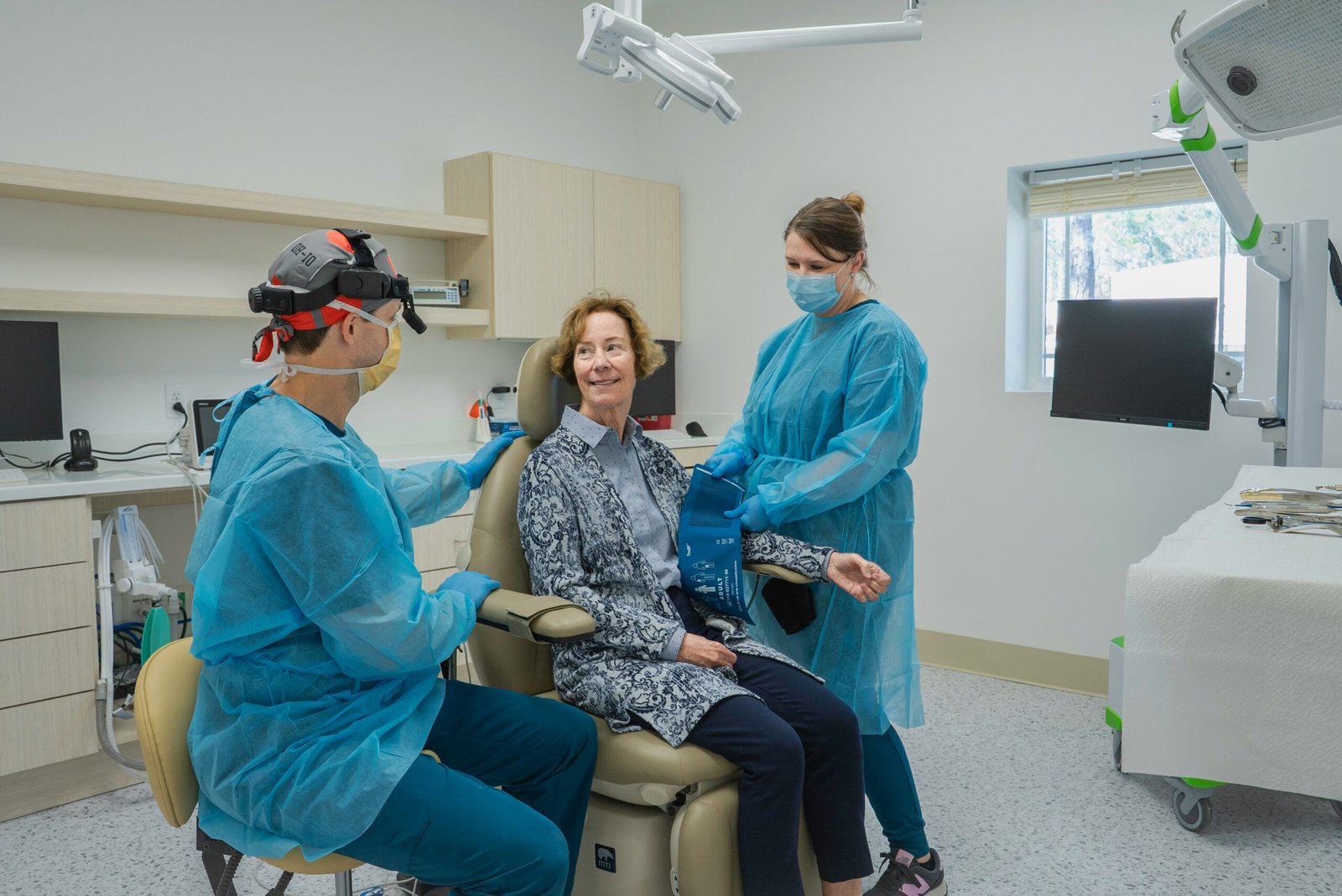Dental professionals working together in a modern clinic