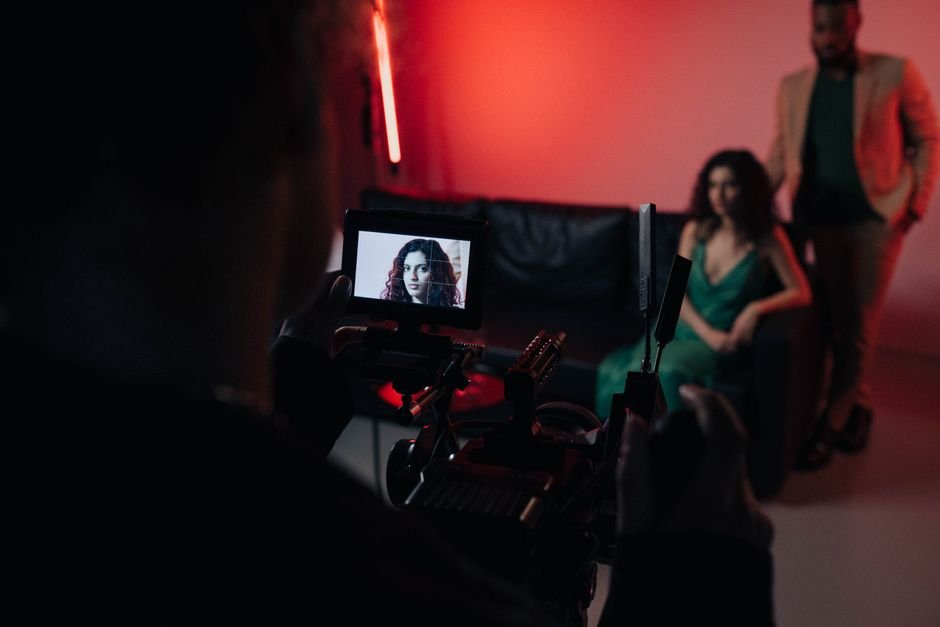 Poppy Coburn on set – demonstrating her acting range