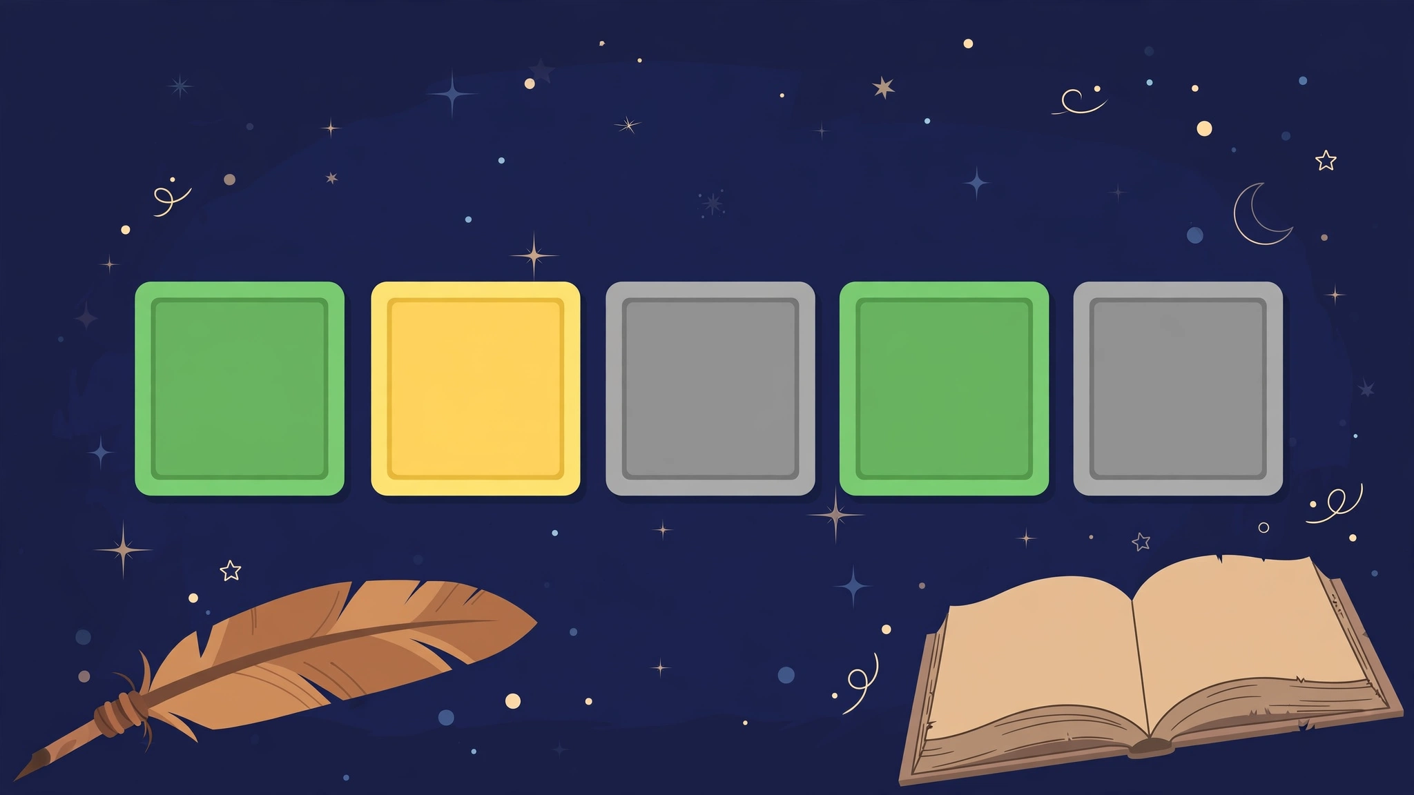 Hogwartle game concept showing letter tiles in a magical wizarding style