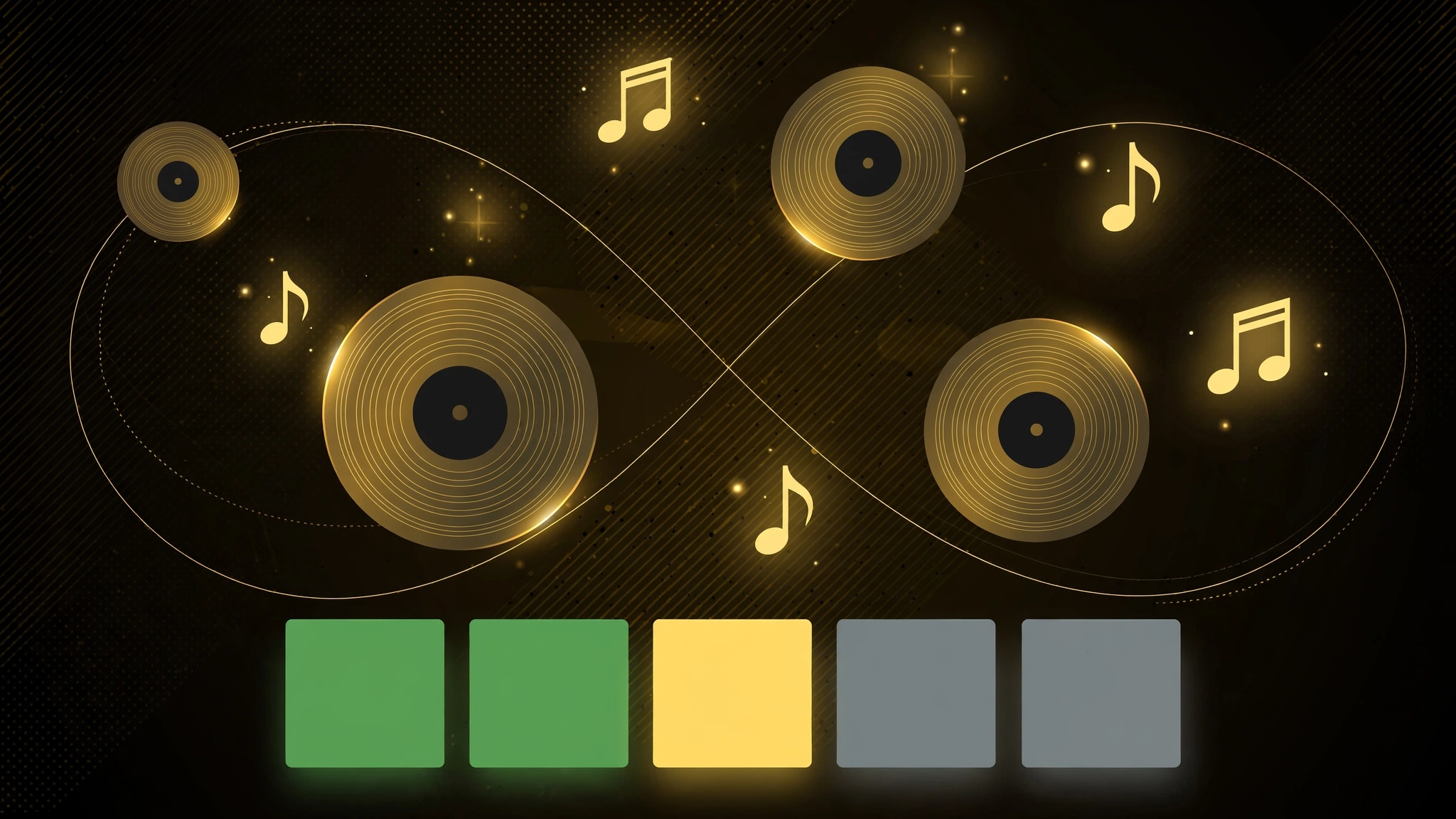 Infinite Yeezle screen showing unlimited Kanye West song-guessing puzzles with colour-coded clue columns