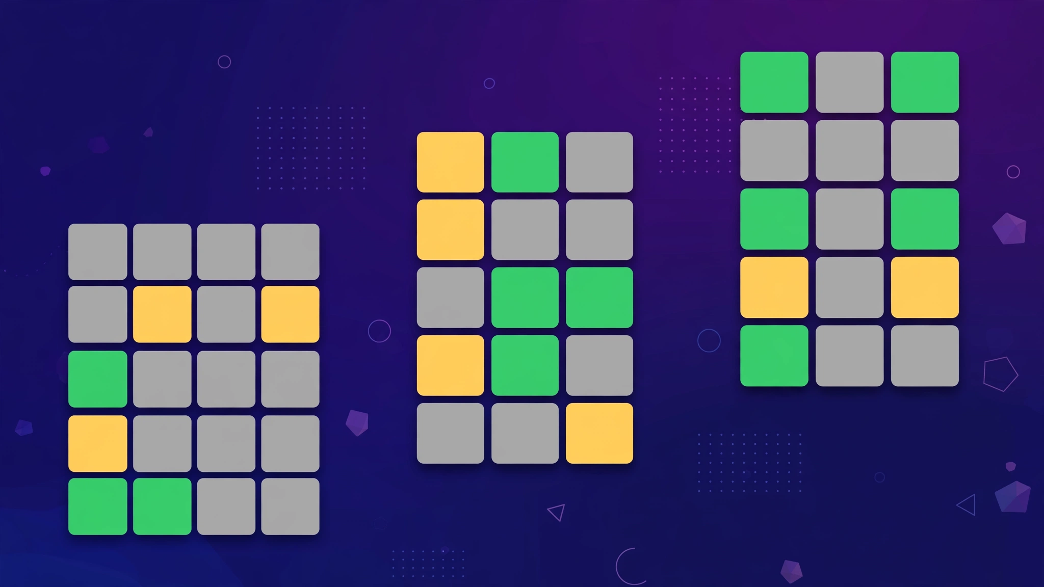 Nordle wordle ladder game showing multiple word grids with green and yellow tiles