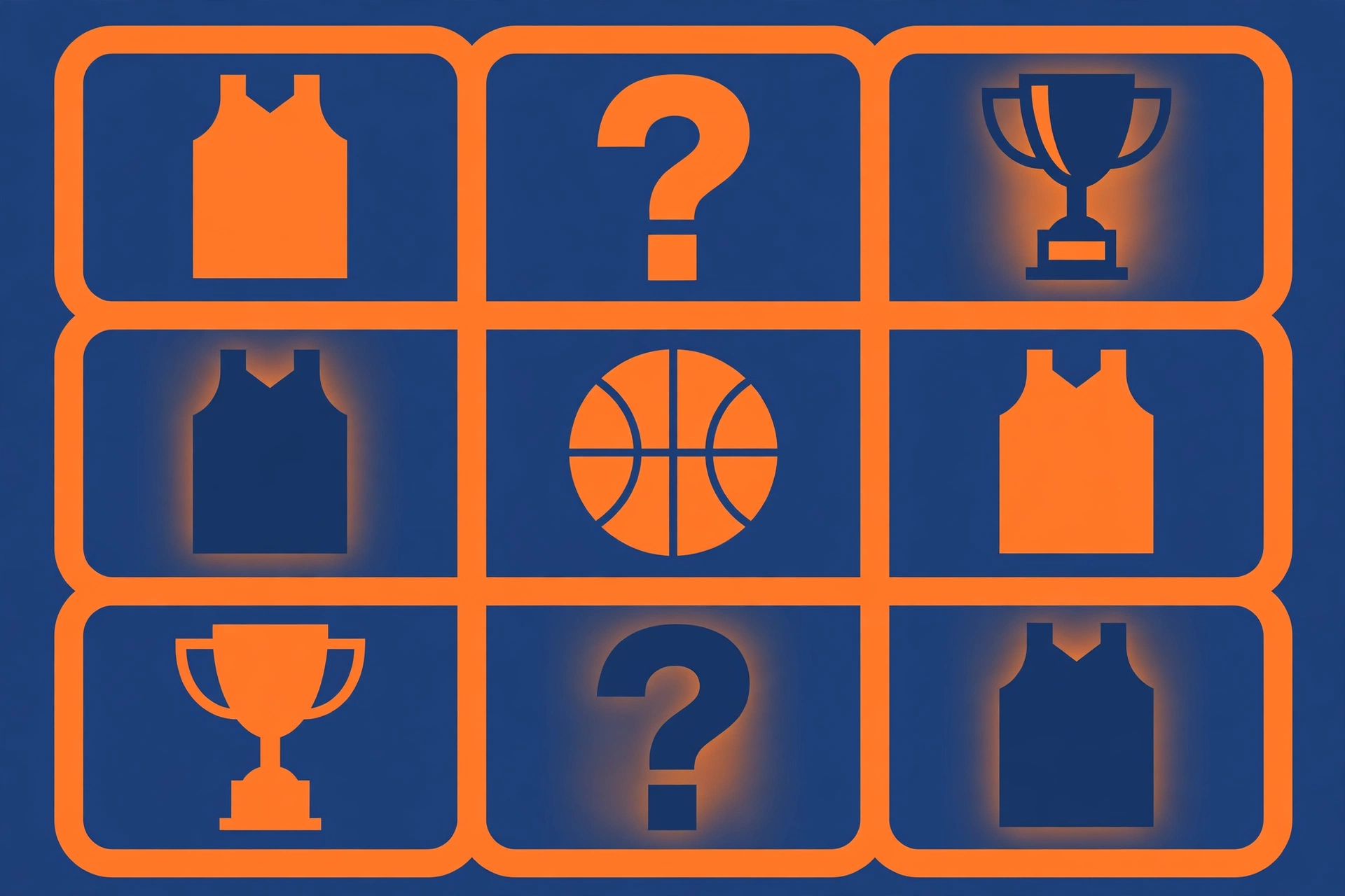 3x3 basketball trivia grid like the NBA Immaculate Grid game