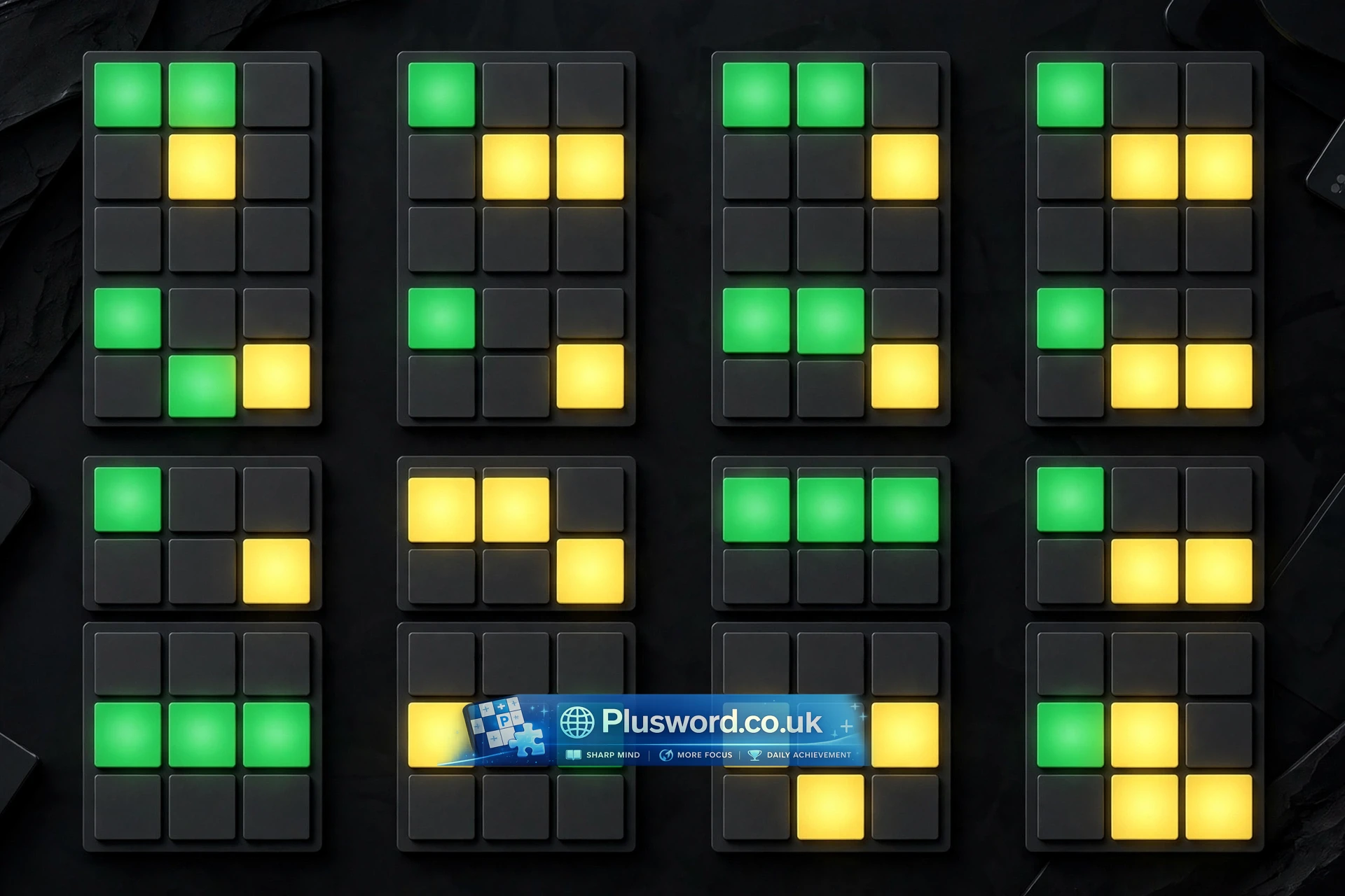 Sedecordle game board showing 16 Wordle grids with green, yellow and gray letter tiles