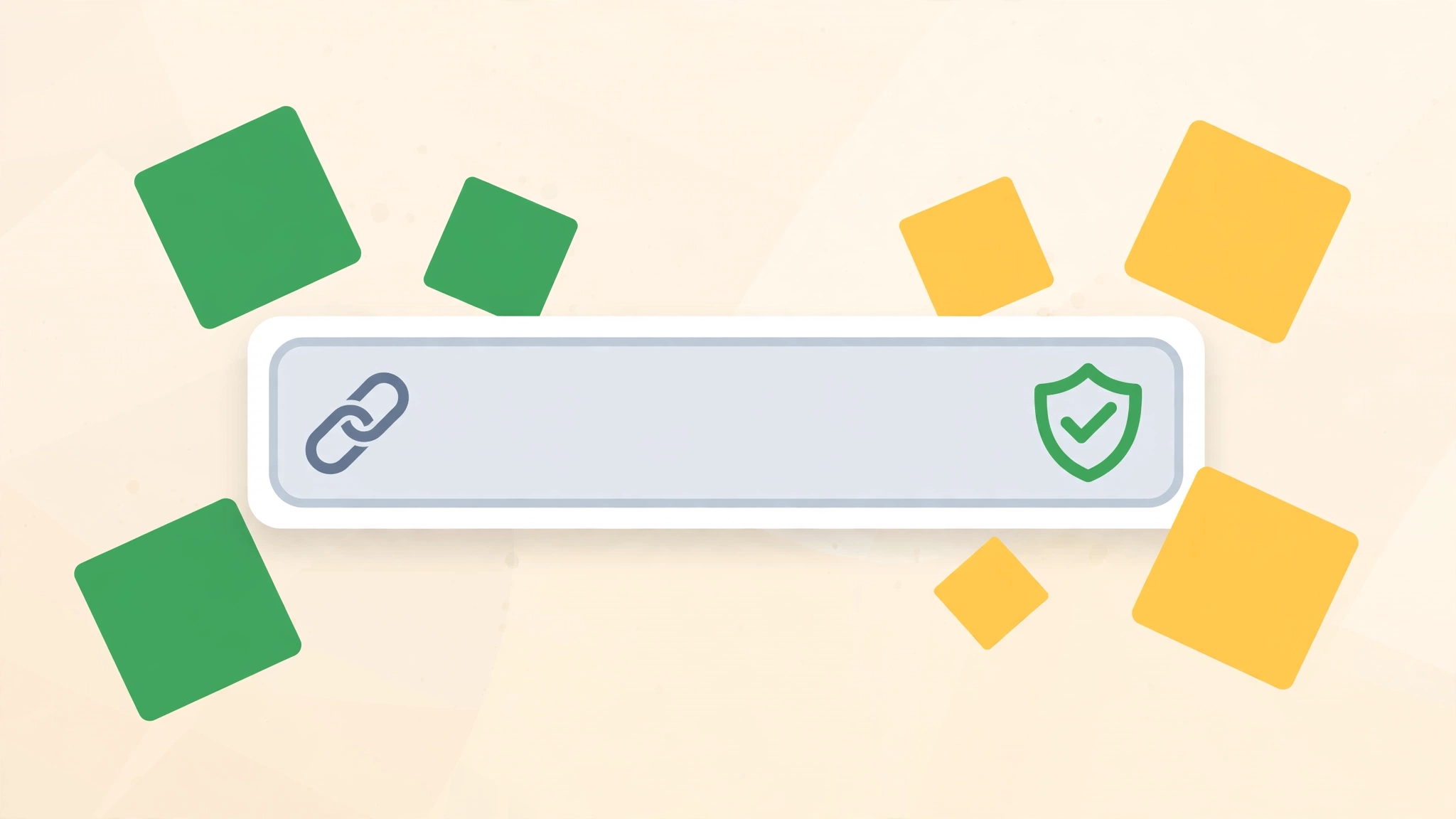 Illustration of the official Wordle link with a browser address bar and green letter tiles