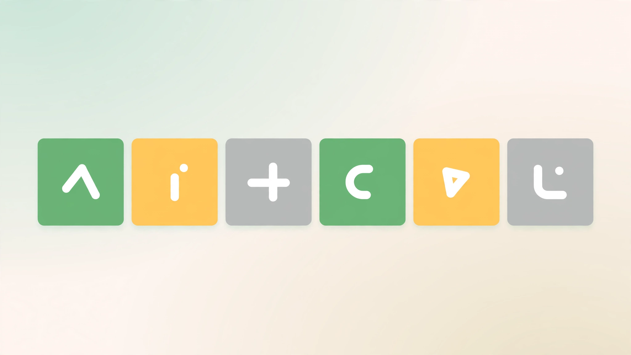 Green and yellow letter tiles spelling a six-letter word guess